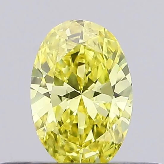 0.19ct Oval Lab Grown Diamond (Colour Fancy Vivid Yellow, Clarity VS2, IGI Certified)