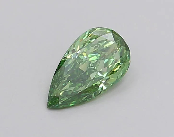 0.21ct Pear Lab Grown Diamond (Colour Fancy Vivid Green, Clarity VVS2, IGI Certified)