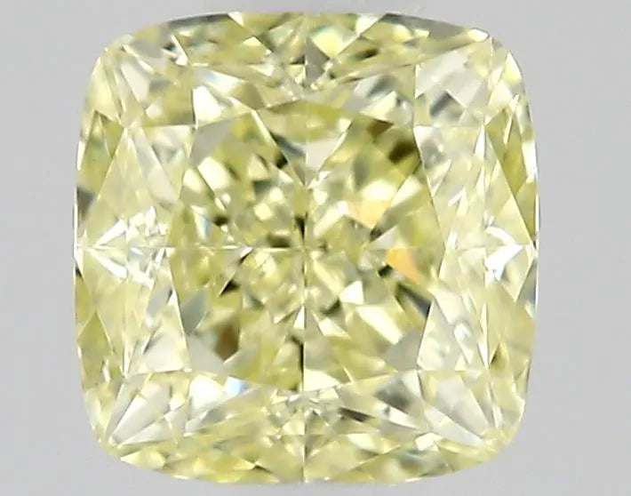 0.31ct Cushion modified Natural Diamond (Colour Fancy Light Yellow, Clarity VS1, Cut EX, GIA Certified)