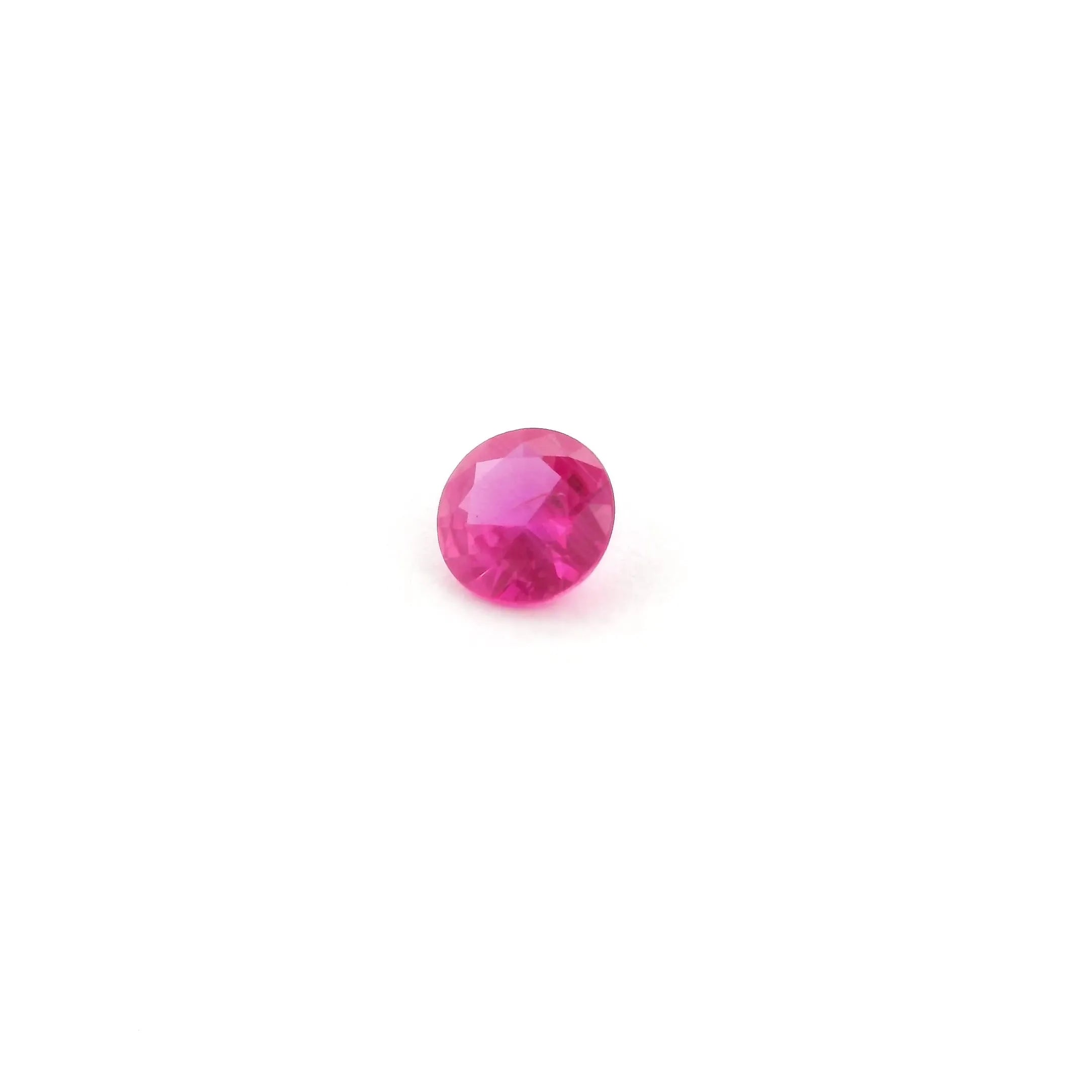 0.35ct Round Natural Sapphire (Colour Pink, Clarity Slightly Included, Cut Faceted)