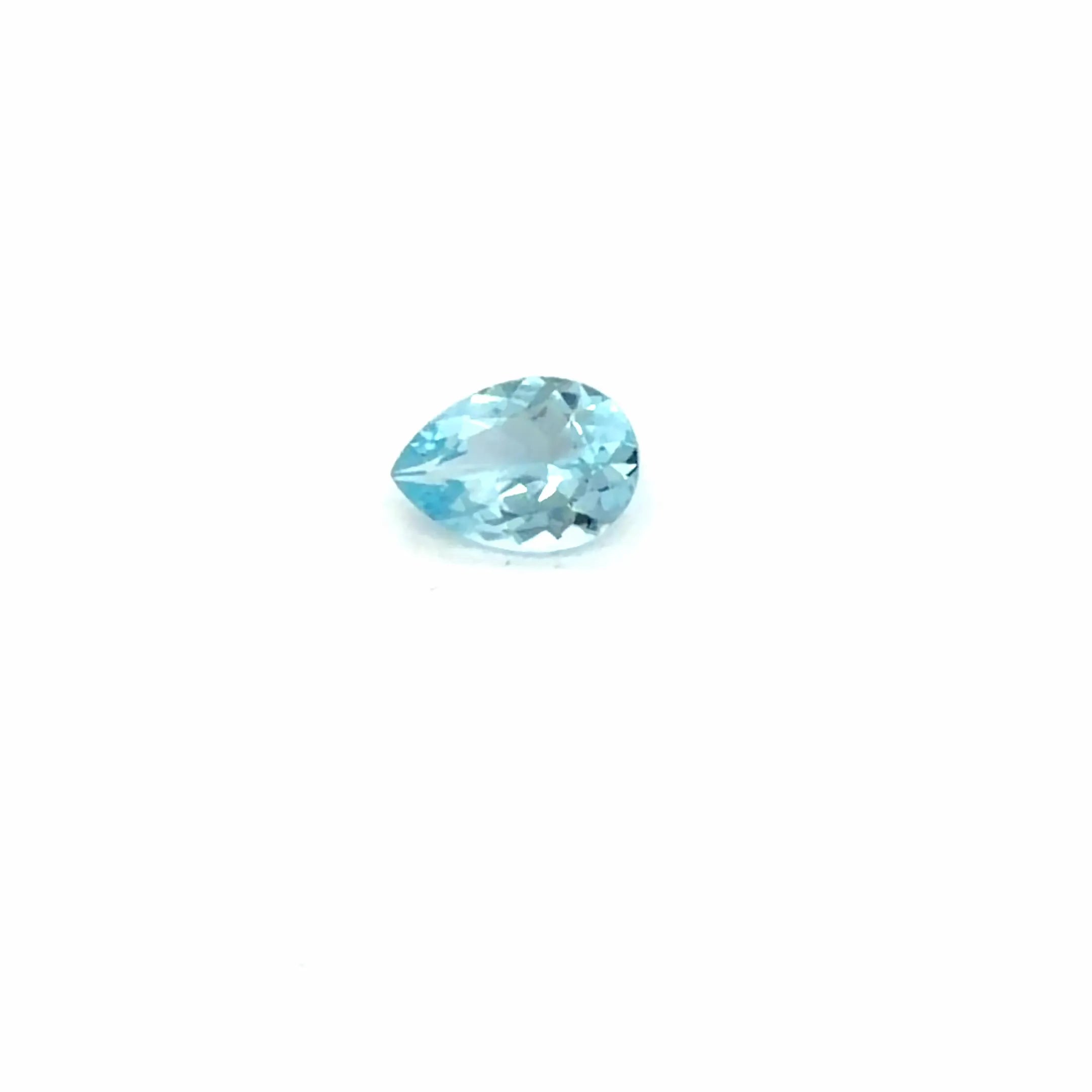 0.55ct Pear Natural Aquamarine (Colour Blue, Clarity Eye Clean, Cut Faceted)