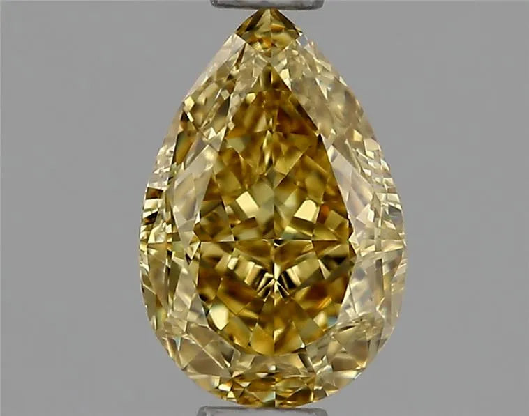 0.65ct Pear Natural Diamond (Colour Yellow, Clarity VS1, GIA Certified)