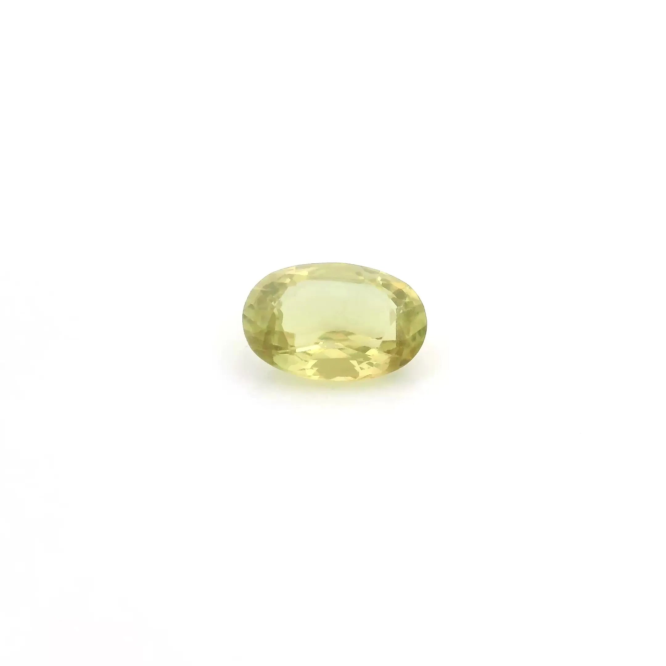0.77ct Oval Natural Sapphire (Colour Yellow, Clarity Slightly Included, Cut Faceted)
