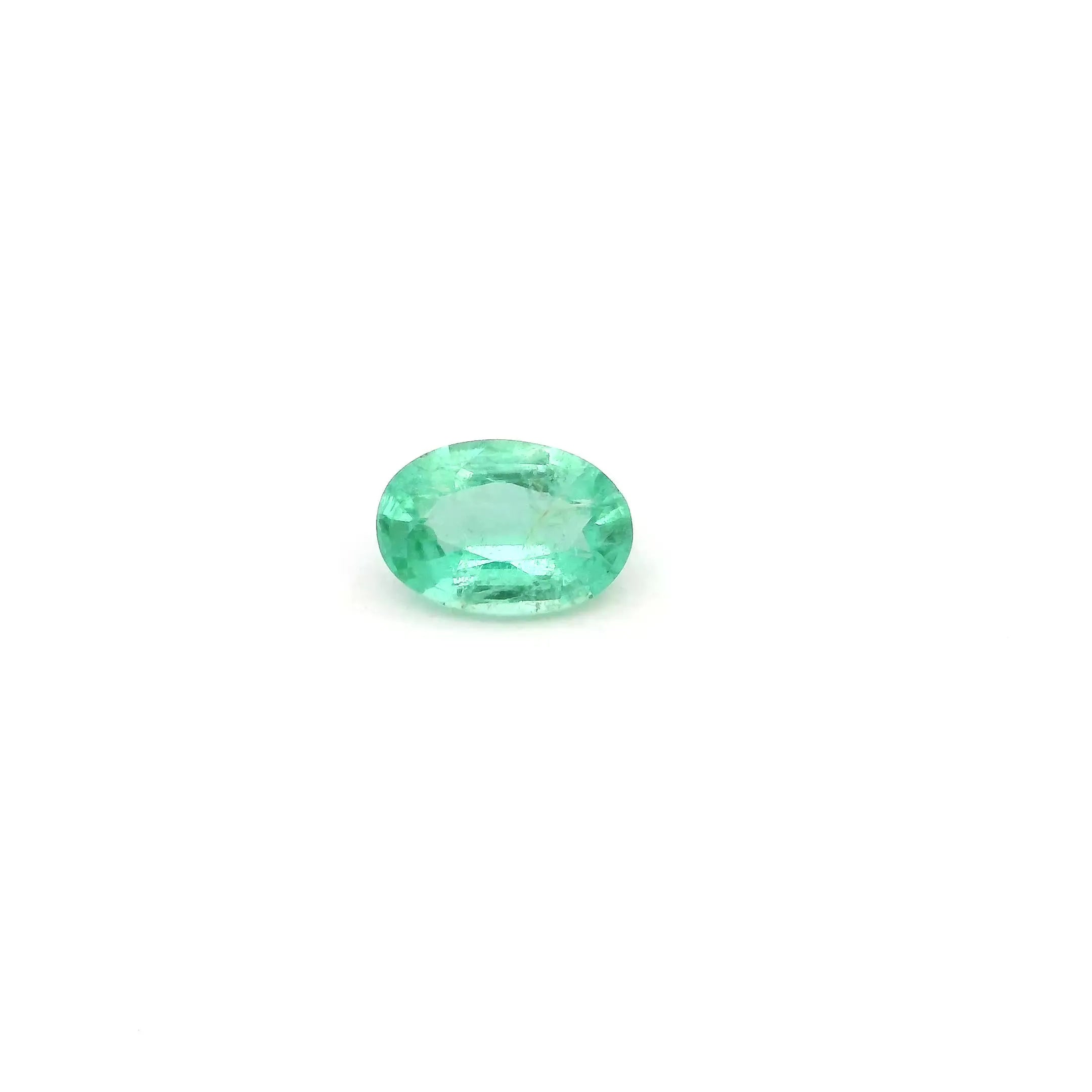 0.39ct Oval Natural Emerald (Colour Green, Clarity Slightly Included, Cut Faceted)