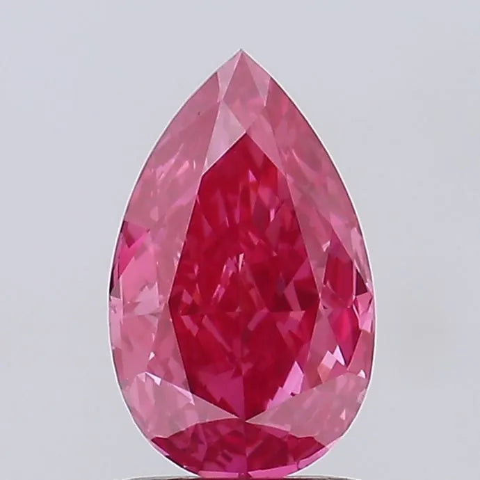 1.25ct Pear Lab Grown Diamond (Colour Fancy Vivid Red, Clarity VVS2, IGI Certified)