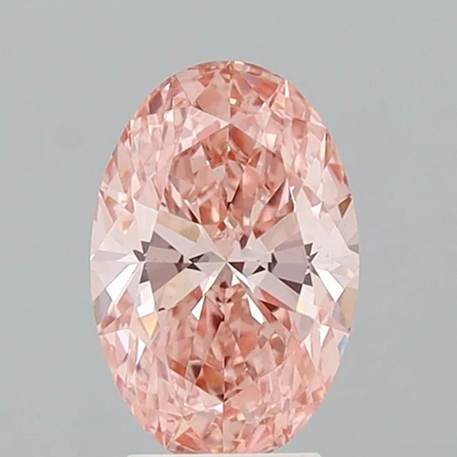 3.07ct Oval Lab Grown Diamond (Colour Fancy Vivid Pink, Clarity VS1, IGI Certified)