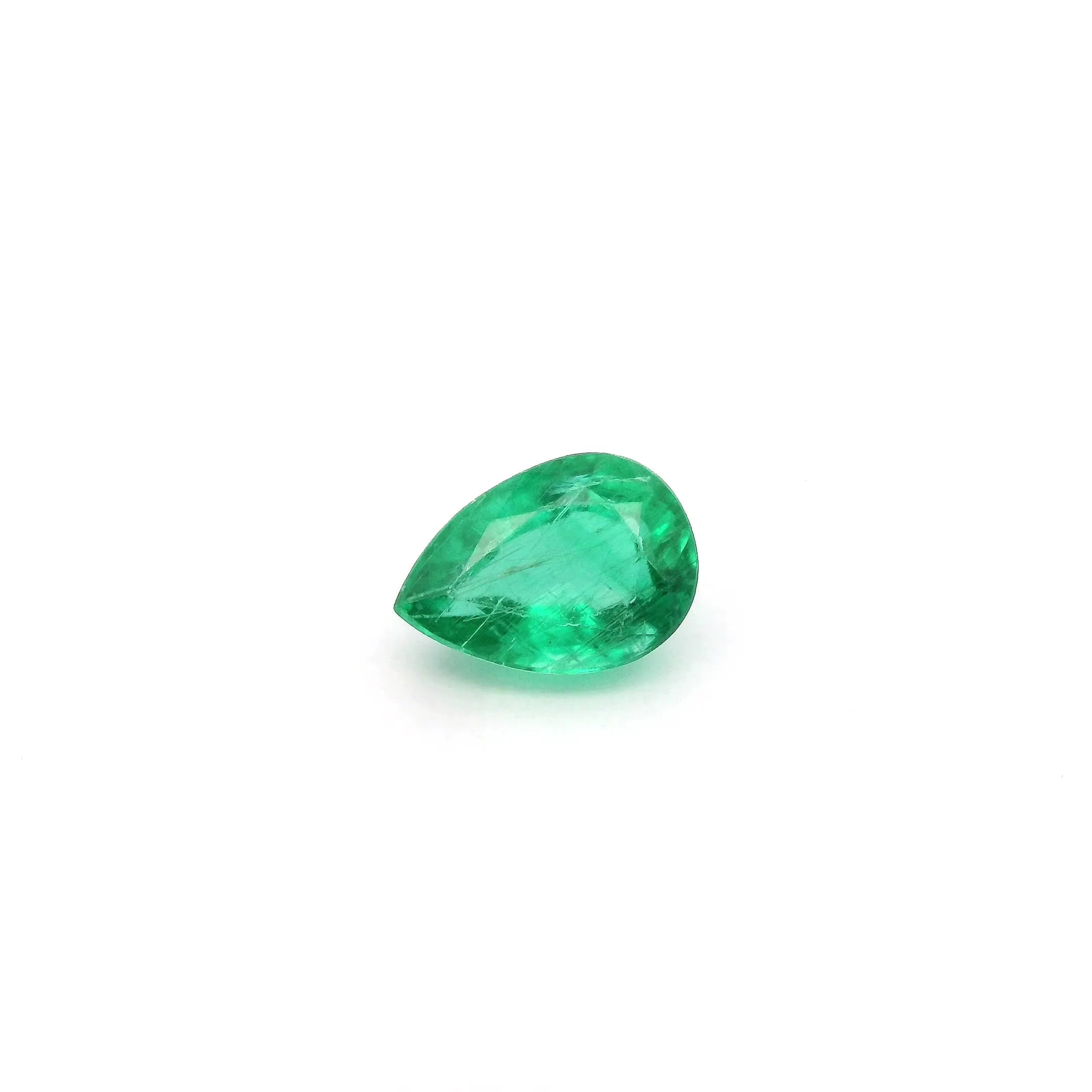0.85ct Pear Natural Emerald (Colour Green, Clarity Slightly Included, Cut Faceted)