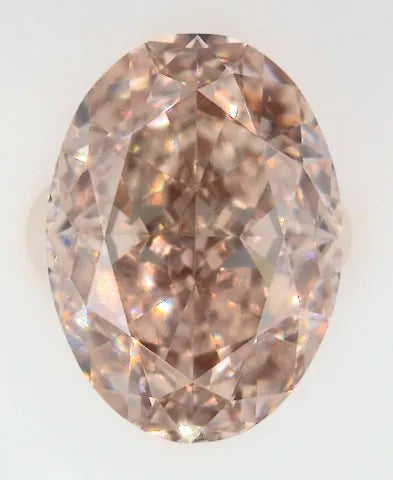0.32ct Oval Natural Diamond (Colour Fancy Pinkish Brown, Clarity VS2, GIA Certified)