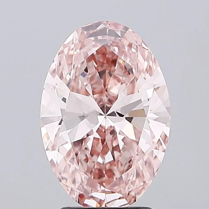 3.01ct Oval Lab Grown Diamond (Colour Fancy Intense Pink, Clarity VS1, IGI Certified)