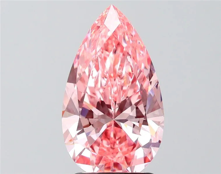 2.50ct Pear Lab Grown Diamond (Colour Fancy Vivid Pink, Clarity VVS2, IGI Certified)