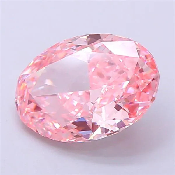 2.57ct Oval Lab Grown Diamond (Colour Fancy Vivid Pink, Clarity VVS2, IGI Certified)