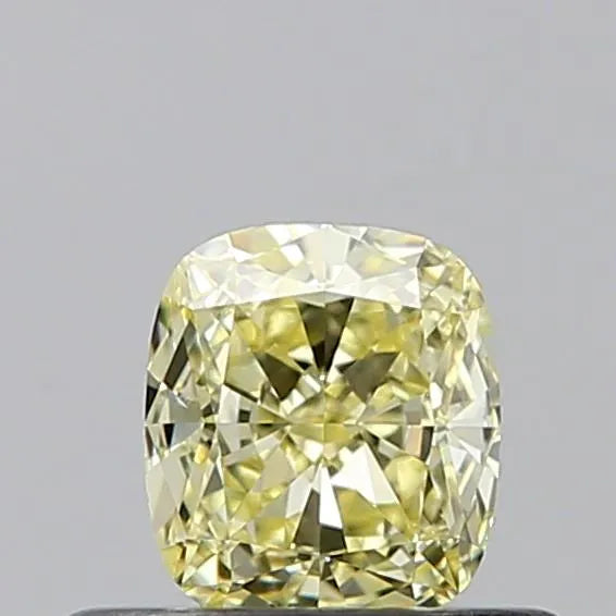 0.39ct Cushion modified Natural Diamond (Colour Fancy Yellow, Clarity VS1, Cut GD, GIA Certified)