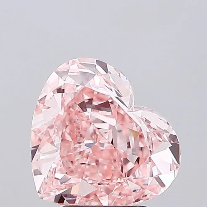 3.00ct Heart Lab Grown Diamond (Colour Fancy Vivid Pink, Clarity VVS2, IGI Certified)