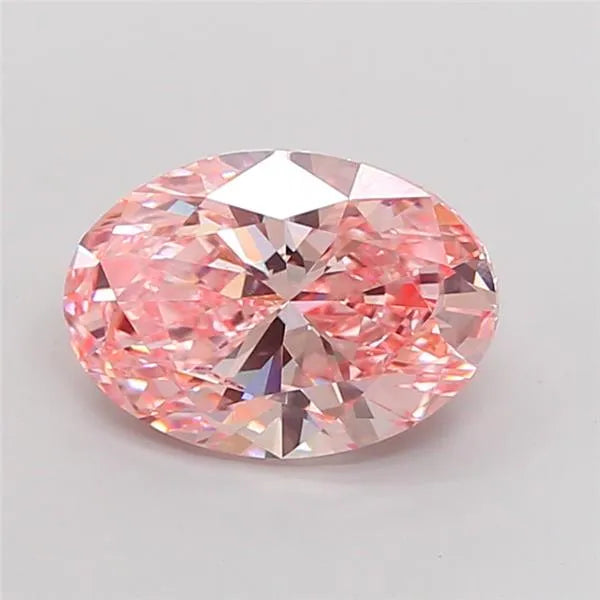 3.00ct Oval Lab Grown Diamond (Colour Fancy Vivid Pink, Clarity VS1, IGI Certified)
