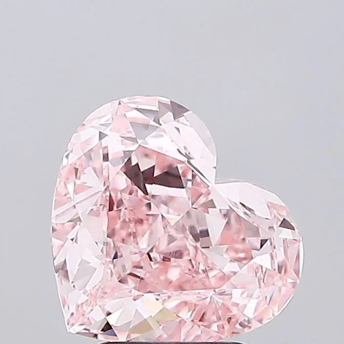 3.01ct Heart Lab Grown Diamond (Colour Fancy Intense Pink, Clarity VVS2, IGI Certified)