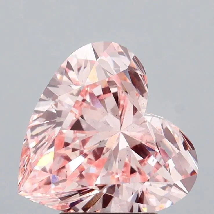 3.05ct Heart Lab Grown Diamond (Colour Fancy Intense Pink, Clarity VS2, IGI Certified)