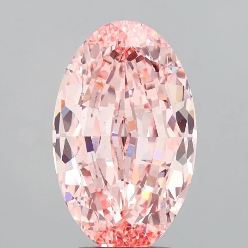 3.50ct Oval Lab Grown Diamond (Colour Fancy Intense Pink, Clarity VS1, IGI Certified)