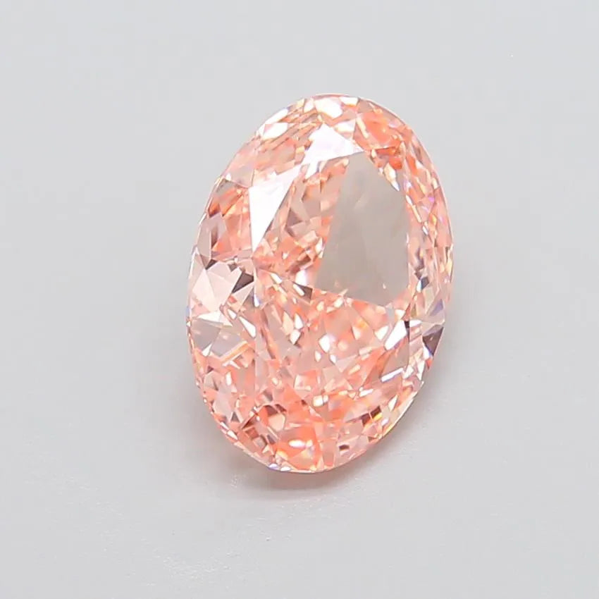 3.50ct Oval Lab Grown Diamond (Colour Fancy Intense Pink, Clarity VVS2, IGI Certified)