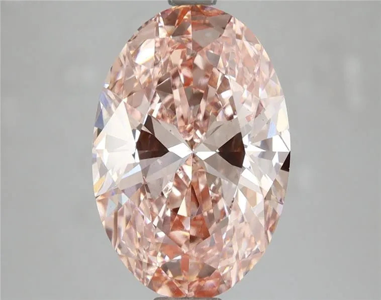 3.55ct Oval Lab Grown Diamond (Colour Fancy Vivid Pink, Clarity VS2, IGI Certified)