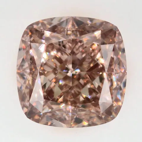 0.40ct Cushion brilliant Natural Diamond (Colour Fancy Dark Pinkish Brown, Clarity VS1, GIA Certified)