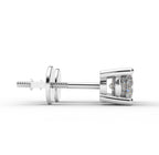 Round Lab Grown Diamond Stud Earrings in 18K Gold | D-F VS Very Good Cut